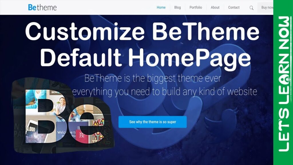 How To Customize BeTheme Default Homepage BeTheme Customization